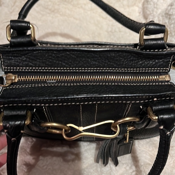 Coach  vintage, Hampton black pebbled, leather satchel - Picture 6 of 8